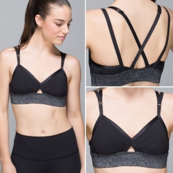 Lululemon if you’re lucky bra heathered black